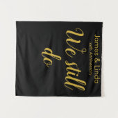 Tenture Black Gold Anniversaire de la fête Photo Booth fon (Devant (Horizontal))