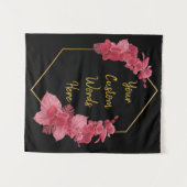 Tenture Black Gold Anniversaire de la fête Photo Booth fon (Devant (Horizontal))