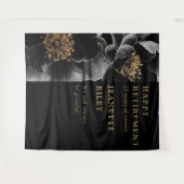Tenture Black Gold Floral Retraite Party Contexte (Devant (Horizontal))