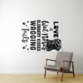 Tenture Black Labrador Retriever Love My Dog Citations (En situation (horizontale))