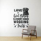 Tenture Black Labrador Retriever Love My Dog Citations (En situation)