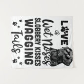 Tenture Black Labrador Retriever Love My Dog Citations (Devant (Horizontal))