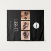 Tenture Black Lashes Studio Photo Collage Salon profession (Devant (Horizontal))