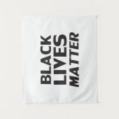 Tenture Black Lives Matt blanc noir typographie moderne (Devant)