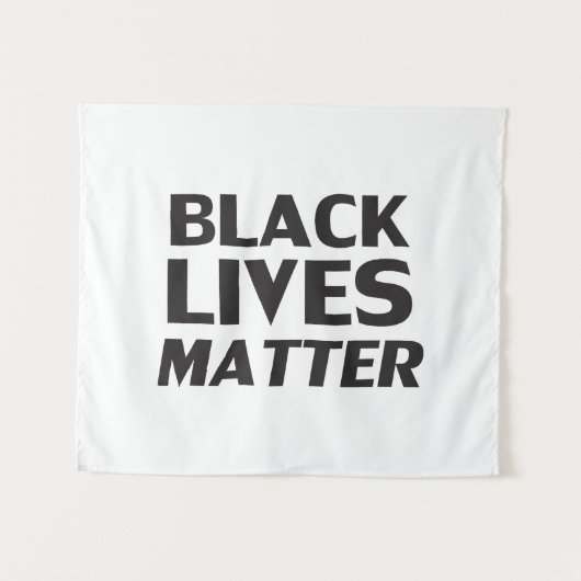 Tenture Black Lives Matt blanc noir typographie moderne (Devant (Horizontal))
