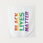 Tenture Black Lives Matt Rainbow typographie lgbt pride (Devant)