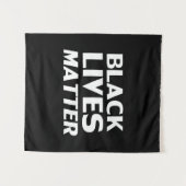 Tenture Black Lives Matter noir blanc typographie moderne (Devant (Horizontal))