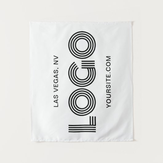 Tenture Black Modern Rectangular Logo (Devant)