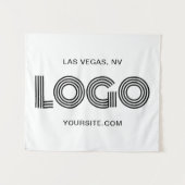 Tenture Black Modern Rectangular Logo (Devant (Horizontal))