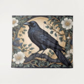 Tenture Black Raven William Morris inspiré (Devant (Horizontal))