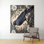 Tenture Black Raven William Morris inspiré (En situation)