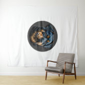 Tenture Black Rottweiler (En situation (horizontale))