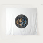 Tenture Black Rottweiler (Devant (Horizontal))