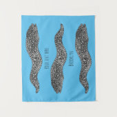 Tenture Black spotted moray eel cartoon (Devant)