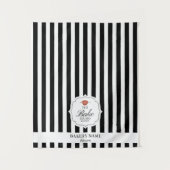 Tenture Black Stripes Logo Table Pop Up Shop Vendor Runner (Devant)