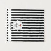 Tenture Black Stripes Logo Table Pop Up Shop Vendor Runner (Devant (Horizontal))