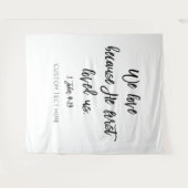 Tenture Black & white text backdrop photo backdrop (Devant (Horizontal))