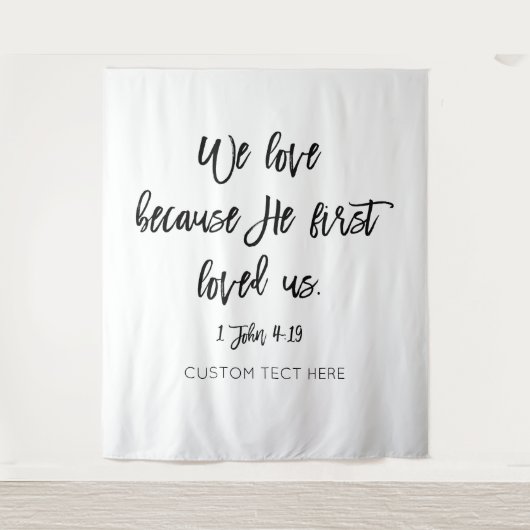 Tenture Black & white text backdrop photo backdrop (Devant)