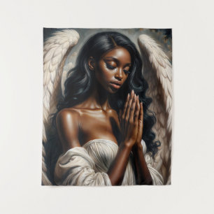 Tenture Black Woman Angel Prier Art