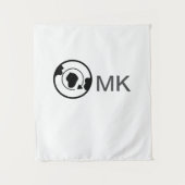 Tenture Black world globe ajouter nom monogramme détails d (Devant)