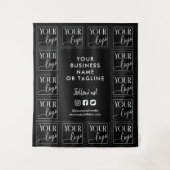 Tenture Black Your Logo & Social Media Backdrop (Noire vot (Devant)