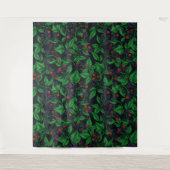 Tenture Blackberry sur gris foncé (Devant)