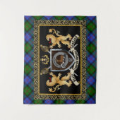 Tenture Blair Clan Badge & Motto avec Lions (Devant)