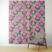 Tenture blaireaux et pivoines (En situation)