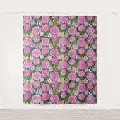 Tenture blaireaux et pivoines (Devant)