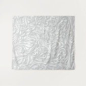 Tenture Blanc Floral (Devant (Horizontal))