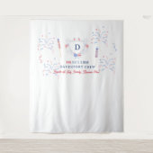 Tenture Blanc rouge et bleu | Contexte 4 juillet Réunion (Devant)