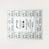 Tenture Blancez votre logo et vos médias sociaux Contexte  (Devant (Horizontal))