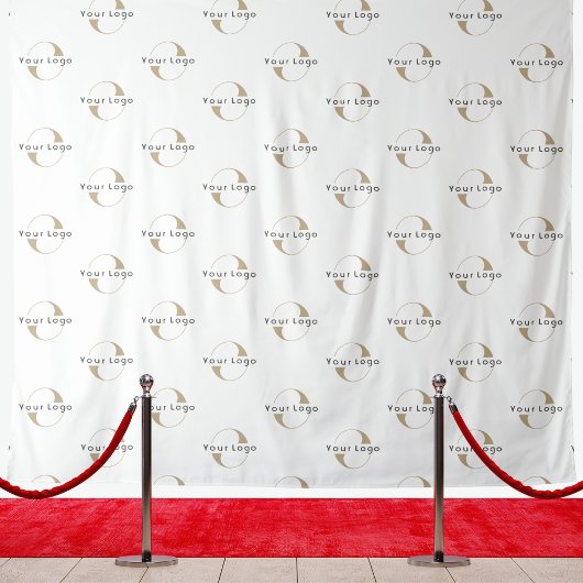 Tenture Blancs de logo d'entreprise personnalisés