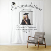 Tenture Blancs et Noirs Diplômés Photo fond (En situation)