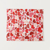 Tenture Blank Modèle Red Hearts Love Motif (Devant (Horizontal))