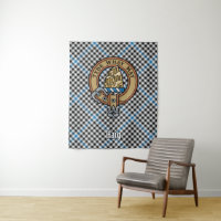 Blason de Clan Haig sur tartan à carreaux