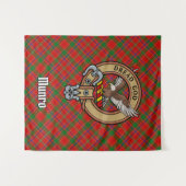 Tenture Blason du clan Munro sur tartan (Devant (Horizontal))