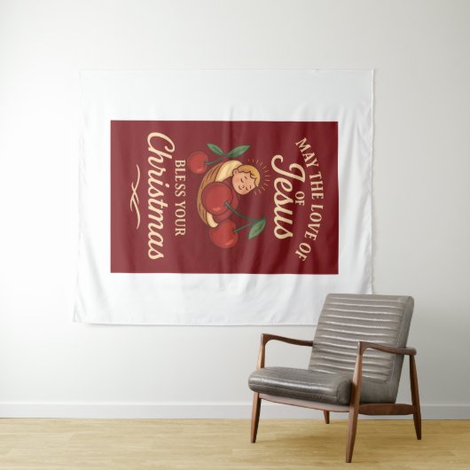 Tenture Blessed Christmas by Sweet Cherry (En situation (horizontale))