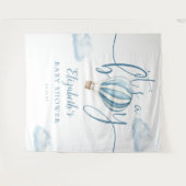 Tenture Bleu à air chaud Baby shower photo fond (Devant (Horizontal))