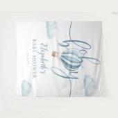 Tenture Bleu à air chaud Baby shower photo fond (Devant (Horizontal))