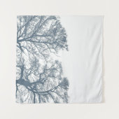 Tenture Bleu Arbres du fond Boho tropical (Devant (Horizontal))