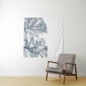 Tenture Bleu Arbres du fond Boho tropical (En situation (horizontale))