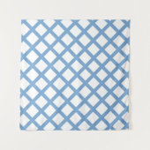 Tenture Bleu Blanc Arlequin Diamond Motif (Devant (Horizontal))