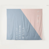 Tenture Bleu bleu foncé Mariage moderne fond photo (Devant (Horizontal))