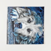 Tenture BLEU -Chien (Devant (Horizontal))