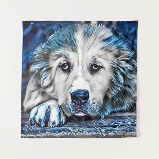 Tenture BLEU -Chien (Devant)