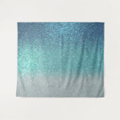 Tenture Bleu clair Turquoise Parties scintillant brillante (Devant (Horizontal))