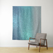 Tenture Bleu clair Turquoise Parties scintillant brillante (En situation)