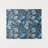 Tenture Bleu complexe et vert botanique - bleu foncé étoil (Devant (Horizontal))