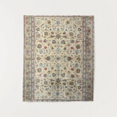 Tenture Bleu de bébé Dusty Kashan (Devant)